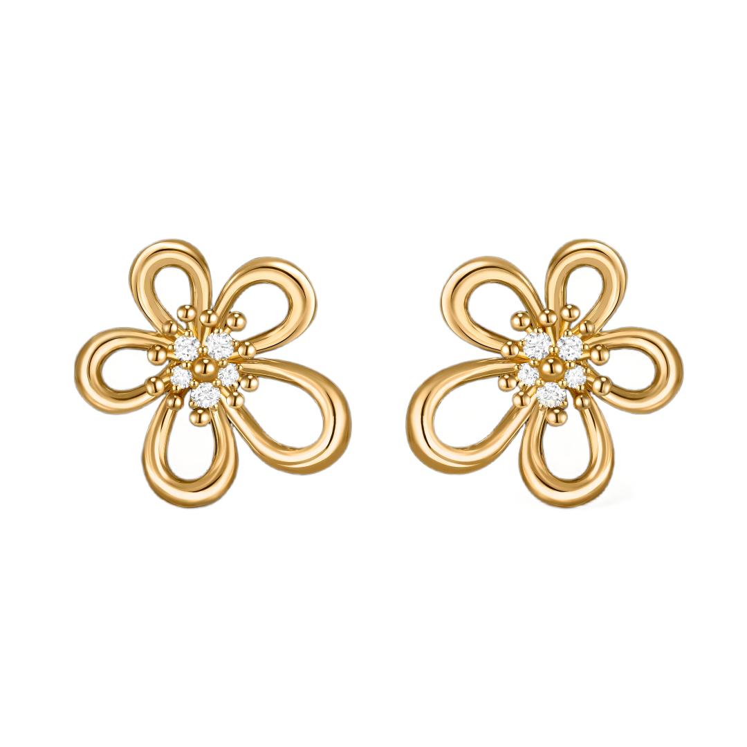 [AuraEcho] FLOWERLACE EARRING 5 DIAMONDS