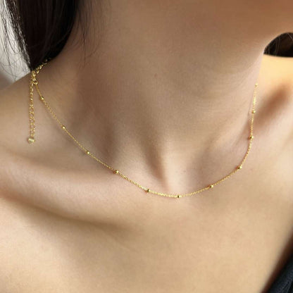 [AuraEcho]Small Bead Clavicle Chain Simple Necklace