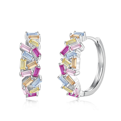 [AuraEcho]Dazzling Colorful Emerald Cut Daily Earrings