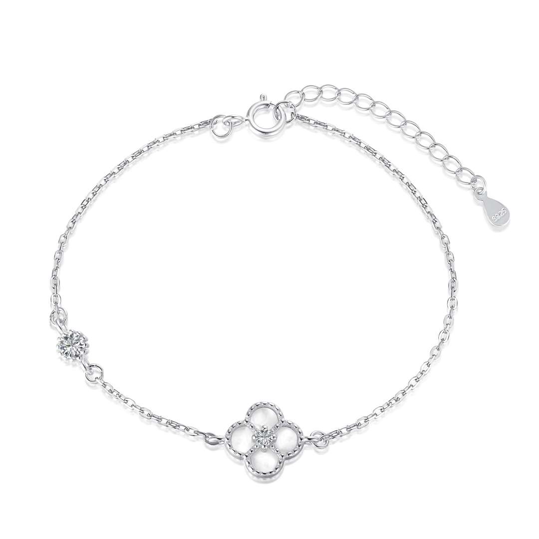 [AuraEcho]Delicate Four Leaf Clover Bracelet