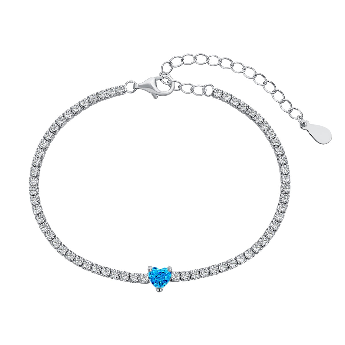 [AuraEcho]0.5 Carat Elegant Romantic Heart Shape Lover Bracelet