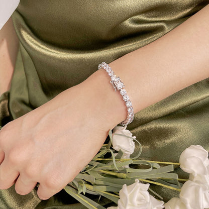 [AuraEcho]Ornate Sparkling Round Cut Wedding Bracelet