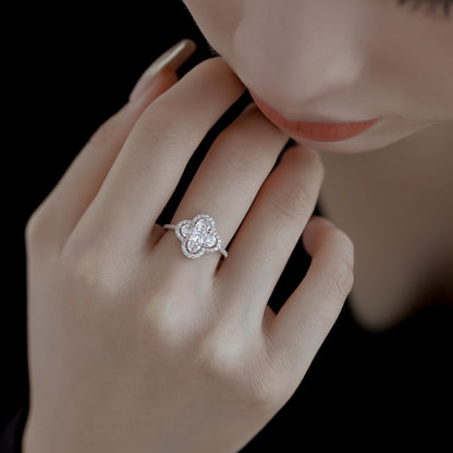 [AuraEcho]Luxurious Eternity Flower Shape Banquet Ring