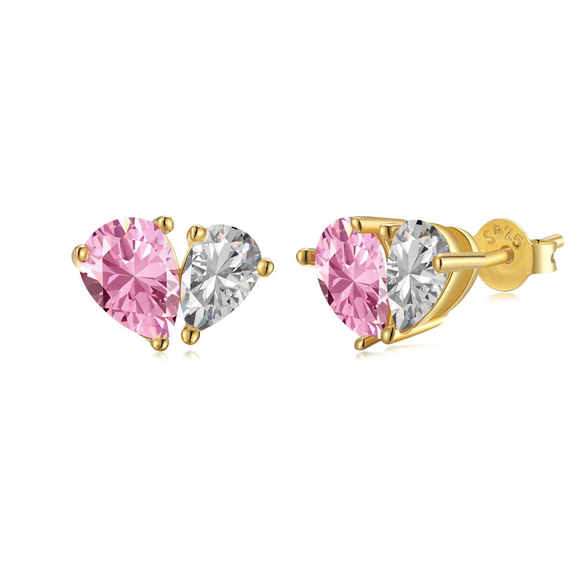 [AuraEcho]Dazzling Elegant Heart Cut Lover Earrings