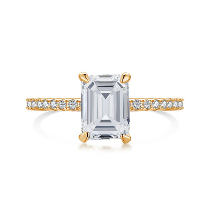 [AuraEcho]2.0 Carat Scintillating Ornate Radiant Cut Party Ring
