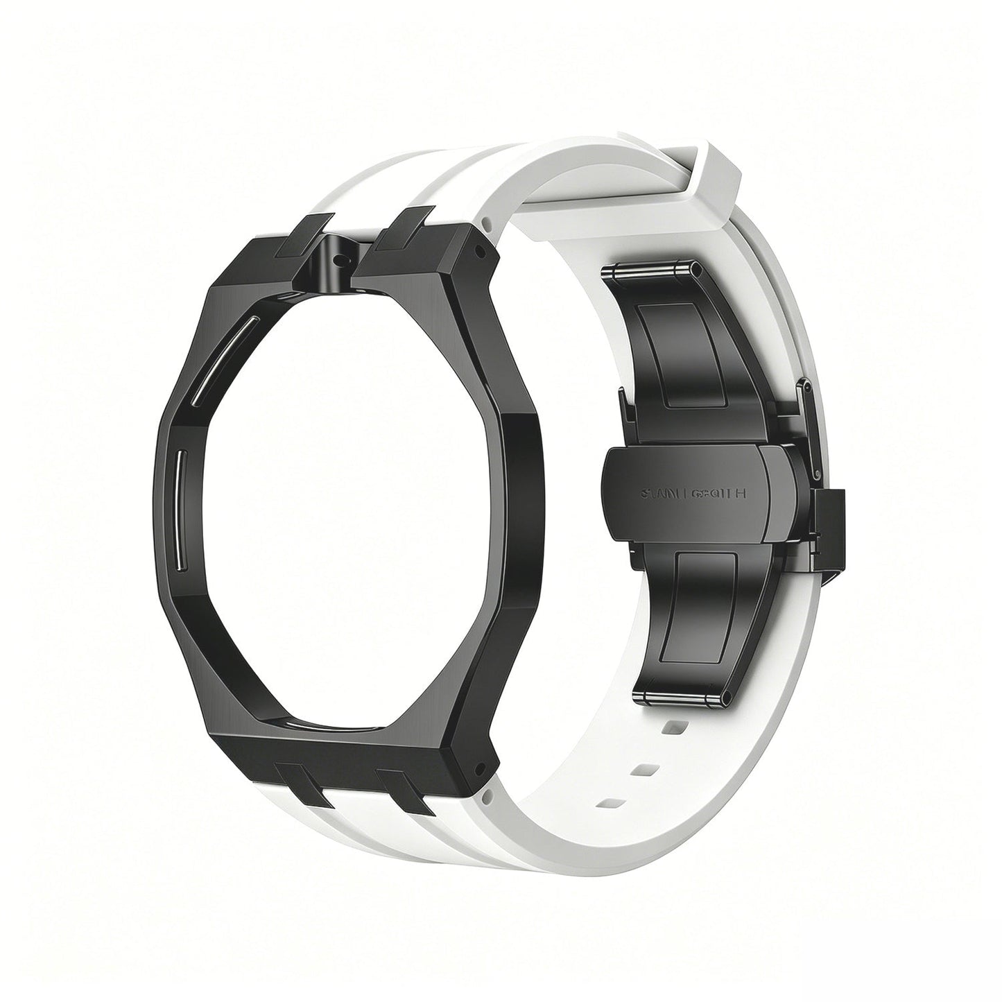 [AuraEcho]Oak Pop Black Steel Case & Silicone Strap(Only Strap)