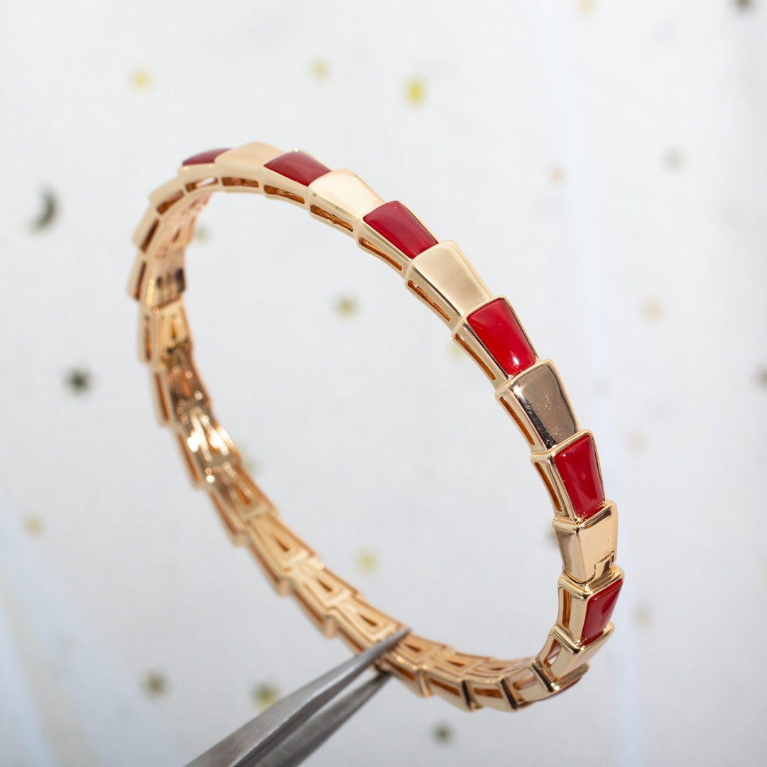 [AuraEcho]SERPENTI BRACELET PINK GOLD RUBELLITE