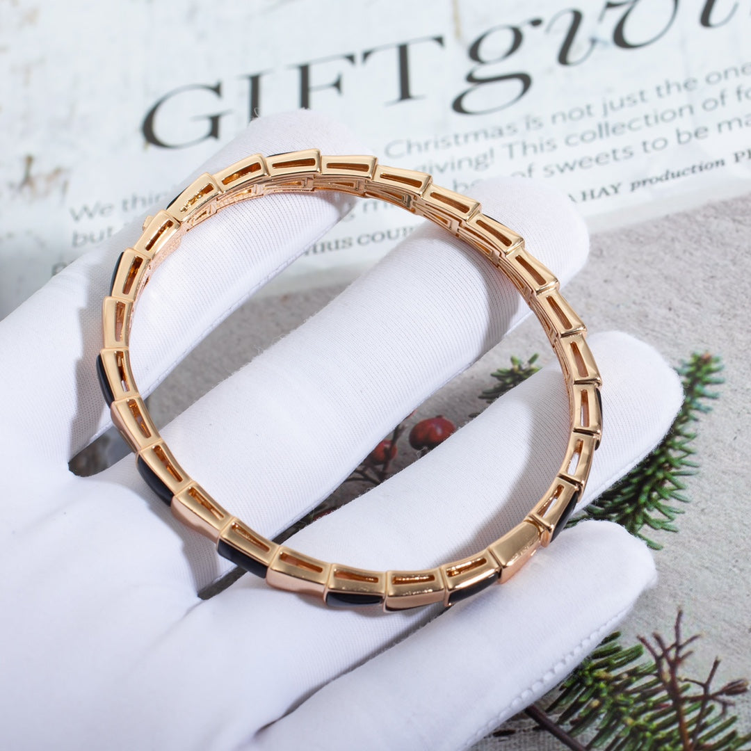 [AuraEcho]SERPENTI BRACELET PINK GOLD ONYX