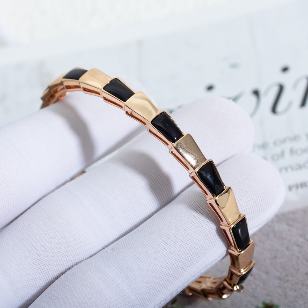 [AuraEcho]SERPENTI BRACELET PINK GOLD ONYX