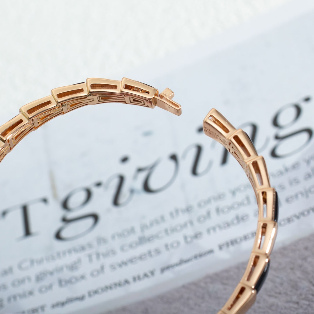 [AuraEcho]SERPENTI BRACELET PINK GOLD ONYX