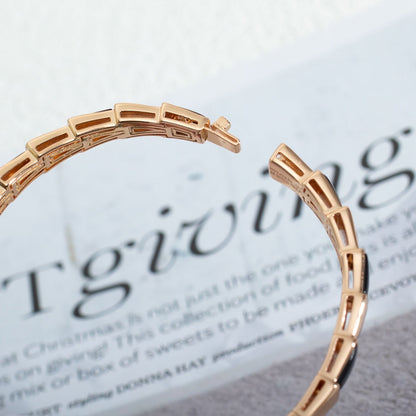 [AuraEcho]SERPENTI BRACELET PINK GOLD ONYX