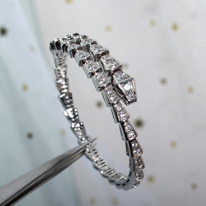 [AuraEcho]SERPENTI BRACELET 6MM SILVER DIAMOND