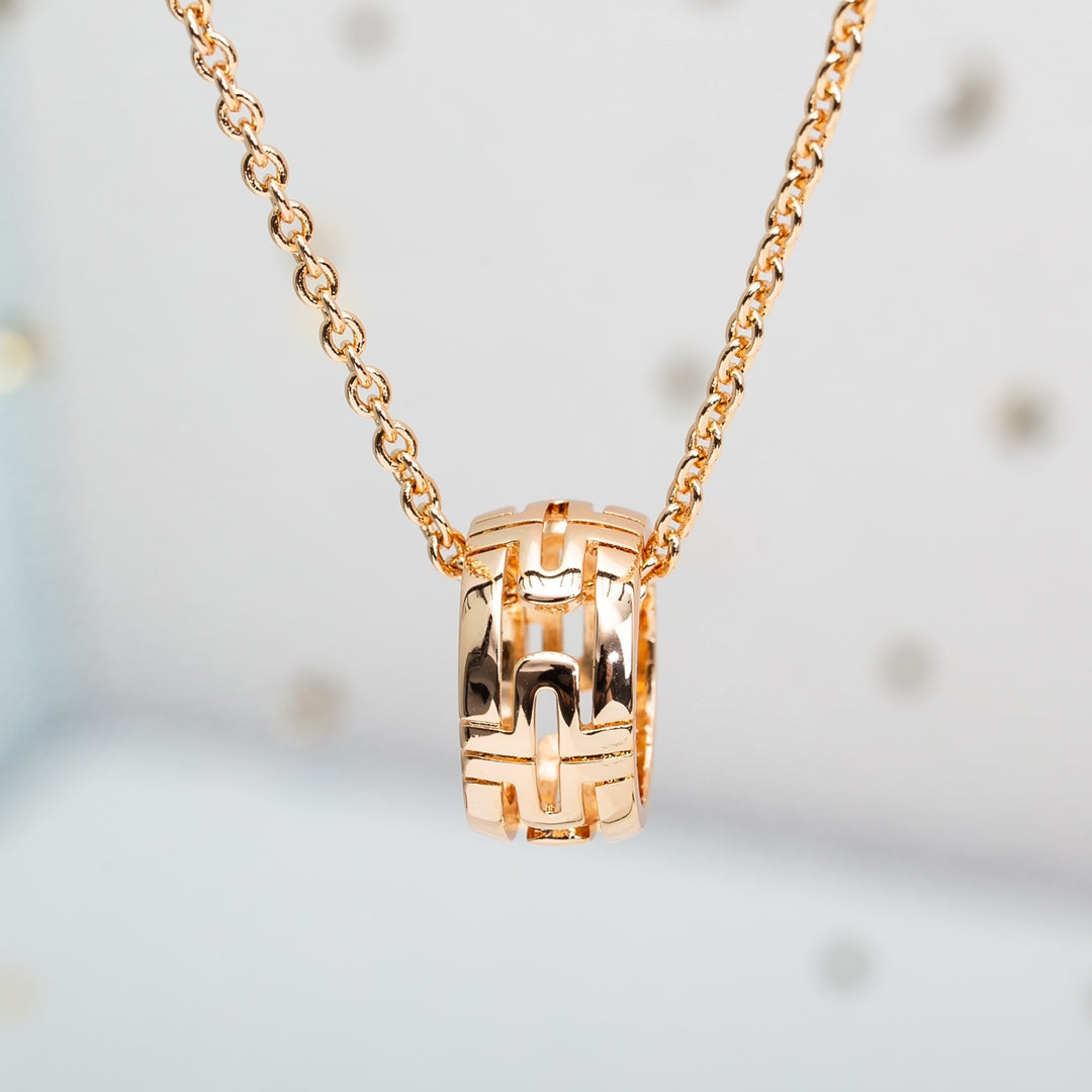 [AuraEcho]PARENTESI NECKLACE PINK GOLD