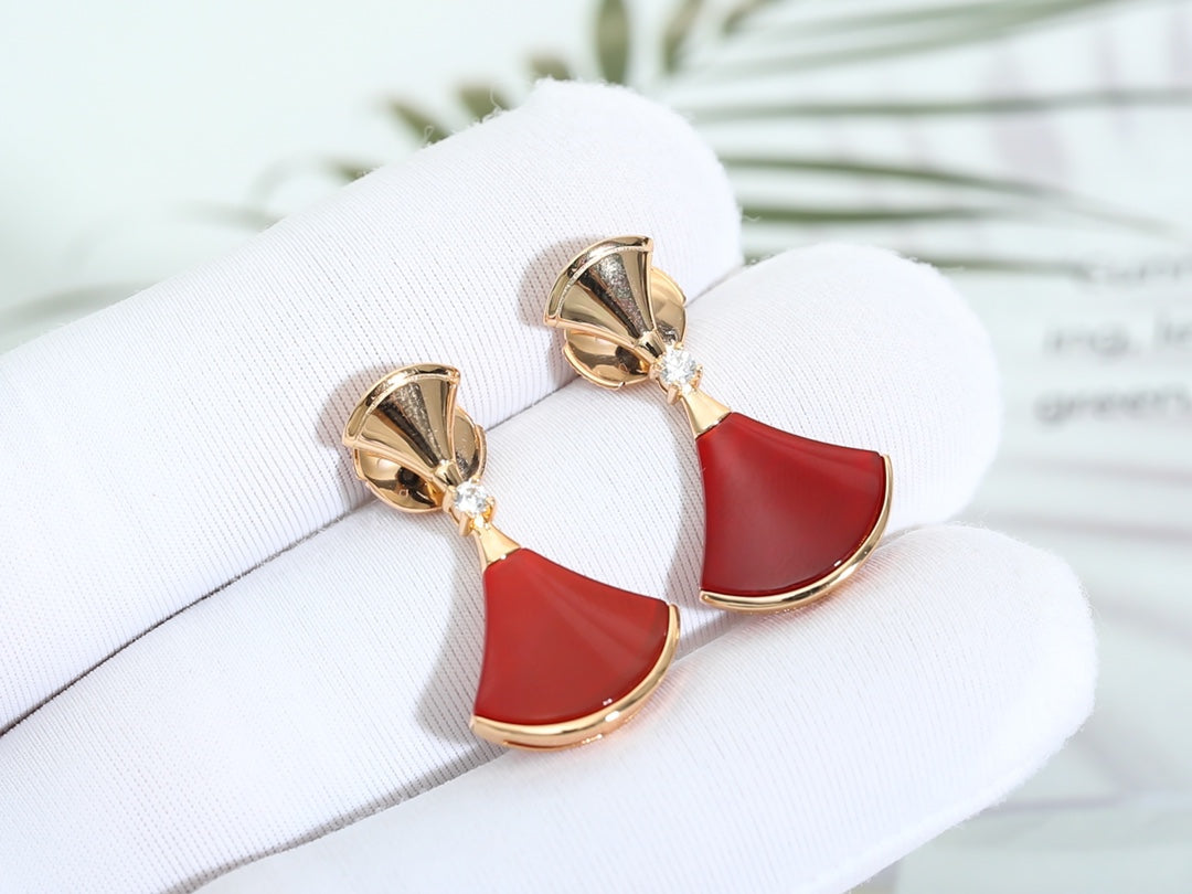[AuraEcho]DREAM Carnelian PINK GOLD EARRINGS