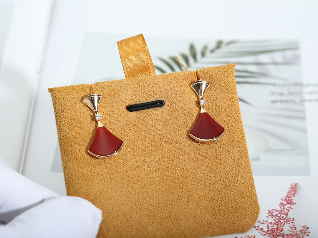 [AuraEcho]DREAM Carnelian PINK GOLD EARRINGS