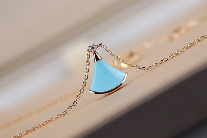 [AuraEcho]DREAM NECKLACE TURQUOISE PINK GOLD