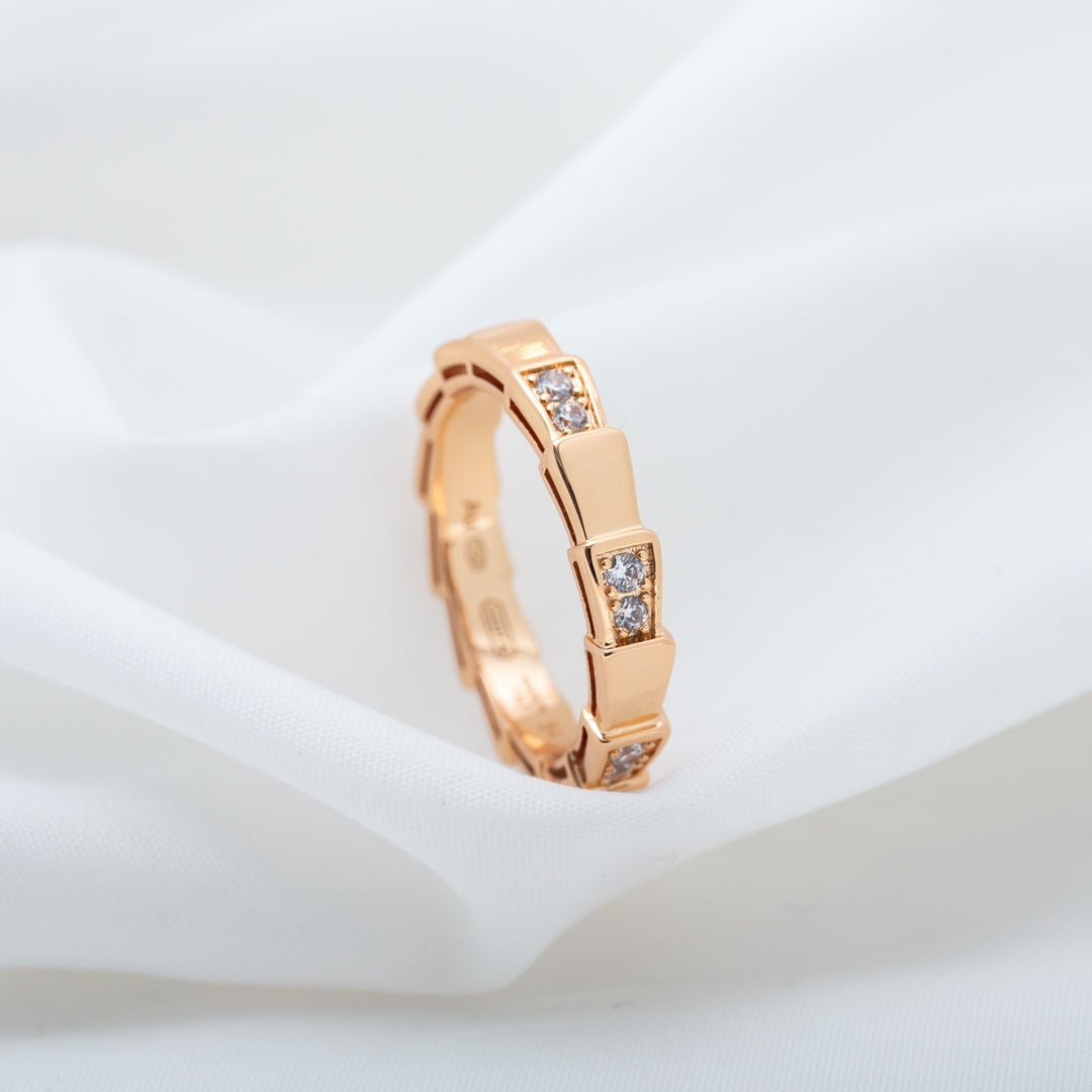 [AuraEcho]SERPENTI RING PINK GOLD  3MM