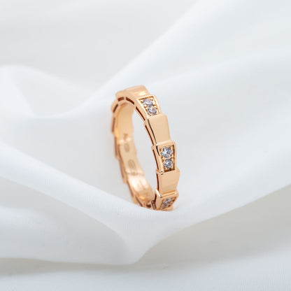 [AuraEcho]SERPENTI RING PINK GOLD  3MM