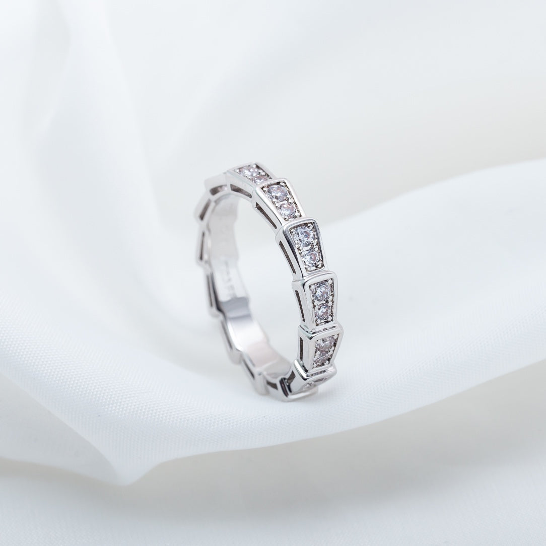 [AuraEcho]SERPENTI RING SILVER DIAMOND PAVED 3MM