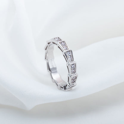 [AuraEcho]SERPENTI RING SILVER DIAMOND PAVED 3MM