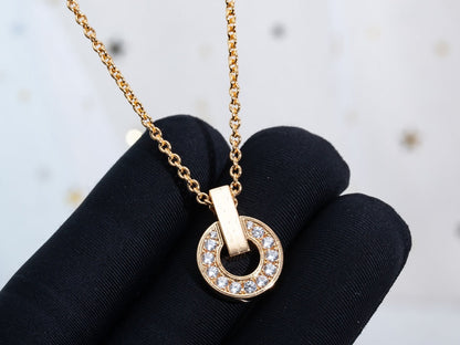 [AuraEcho]GARI NECKLACE PINK GOLD DIAMOND