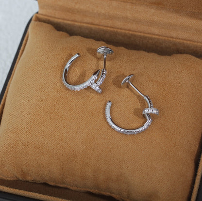 [AuraEcho]JUSTE EARRINGS 12.75MM SILVER DIAMOND