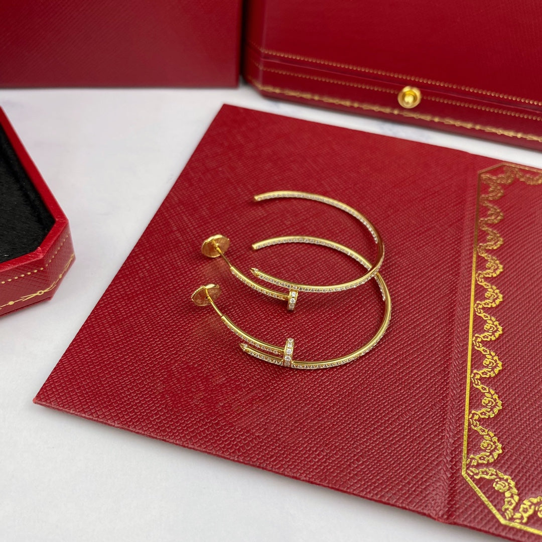 [AuraEcho]JUSTE EARRINGS FULL DIAMONDS 1.8MM