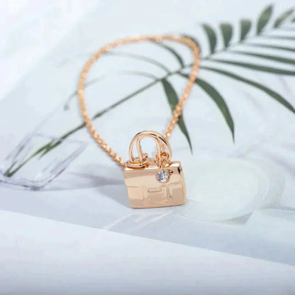 [AuraEcho]AMULETTE PEDANT ROSE GOLD NECKLACE