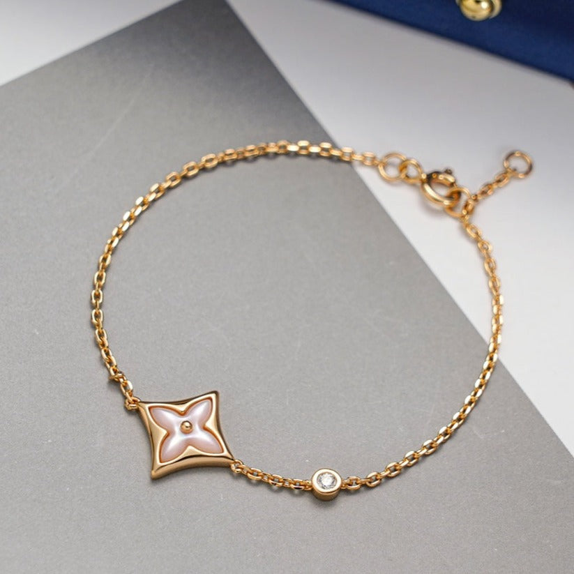 [AuraEcho]STAR 1 DIAMOND PINK GOLD BRACELET