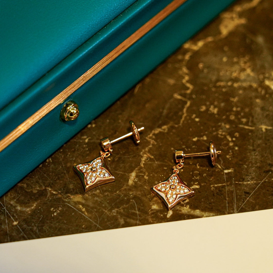 [AuraEcho]STAR DIAMONDS EARRINGS GOLD