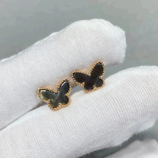 [AuraEcho]BUTTERFLY DARK MOP  EARRINGS