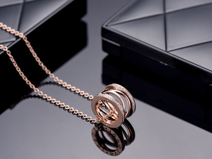 [AuraEcho]ZERO 1 PINK GOLD DIAMOND OPEN NECKLACE