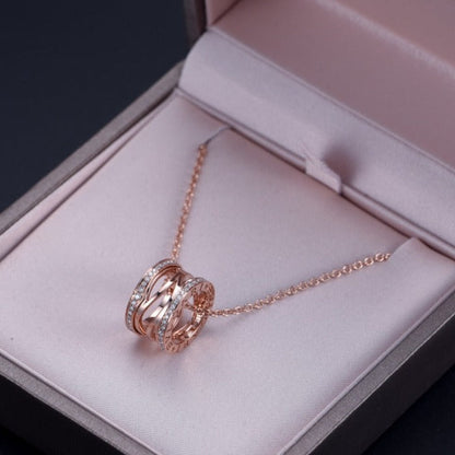 [AuraEcho]ZERO 1 PINK GOLD DIAMOND OPEN NECKLACE