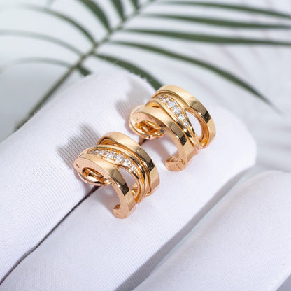 [AuraEcho]ZERO 1 PINK GOLD DIAMONDS EARRINGS
