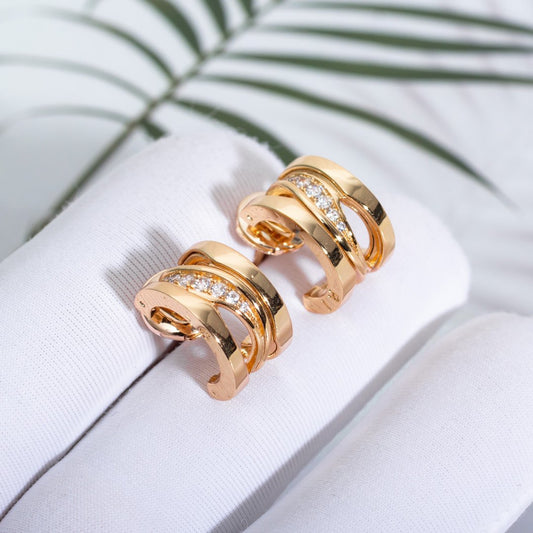 [AuraEcho]ZERO 1 PINK GOLD DIAMONDS EARRINGS