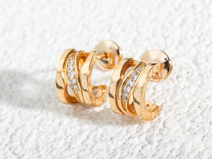 [AuraEcho]ZERO 1 PINK GOLD DIAMONDS EARRINGS