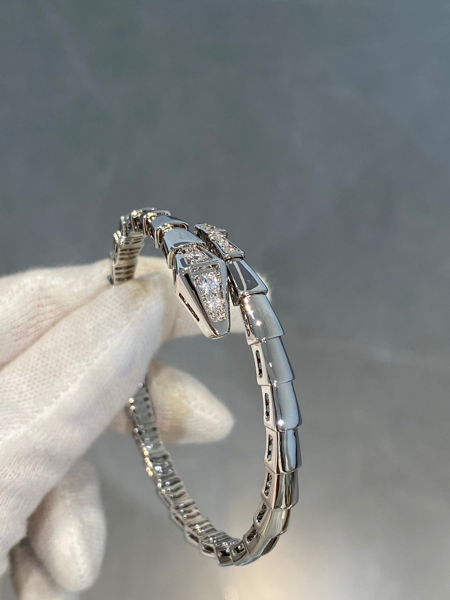 [AuraEcho]SERPENTI BRACELET DIAMONDS SILVER