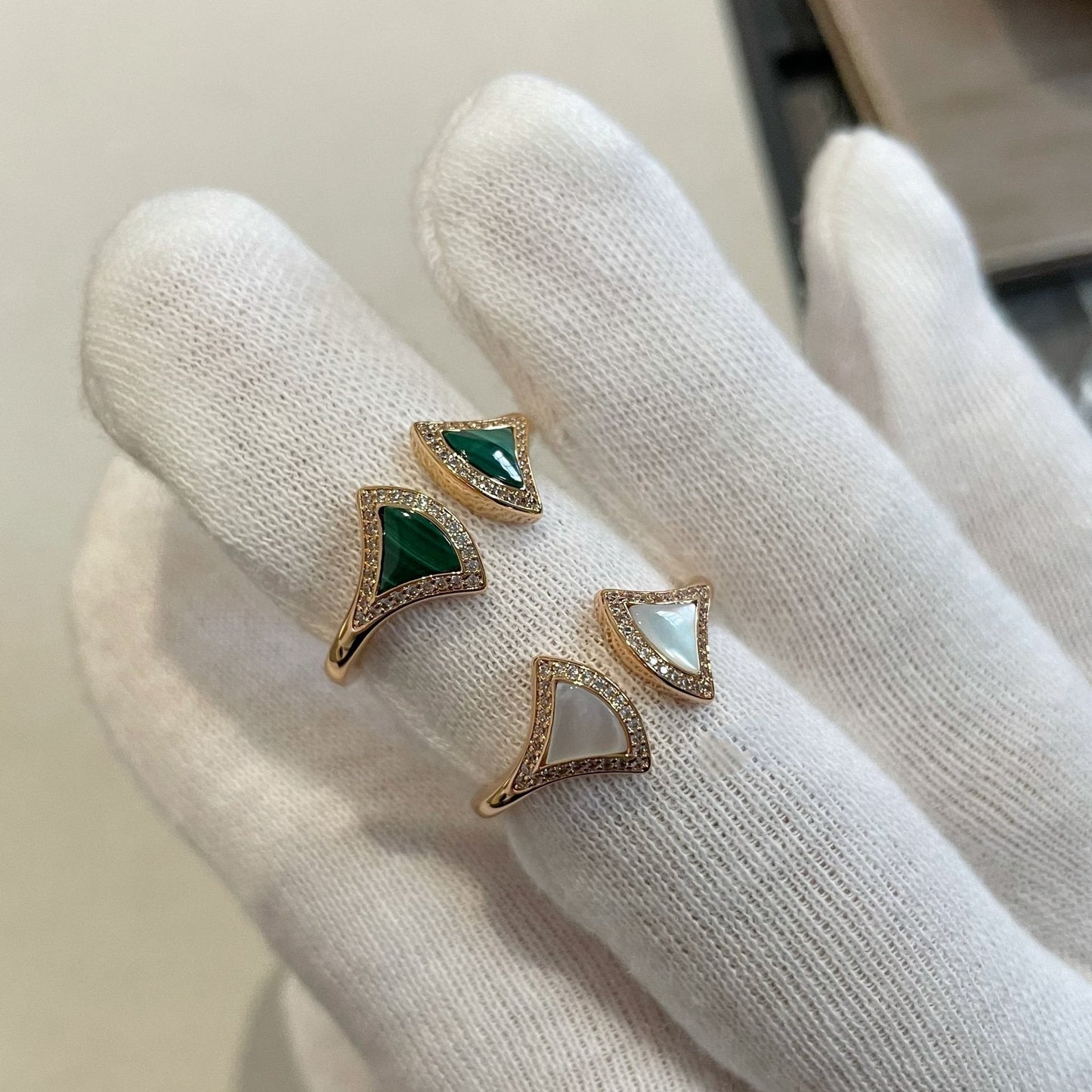 [AuraEcho]DREAM MOP DIAMOND OPEN RING