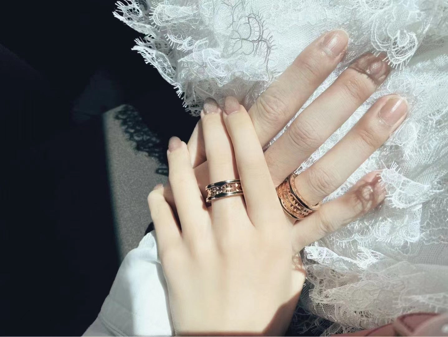 [AuraEcho]ZERO 1 ROCK BLACK CERAMIC PINK GOLD LARGE MODEL