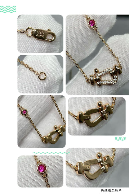 [AuraEcho]FORCE 10 DIAMOND PINK GOLD NECKLACE