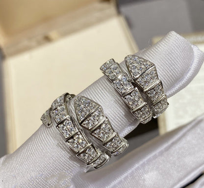 [AuraEcho]SERPENTI RING SILVER DIAMOND PAVED