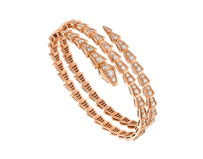[AuraEcho]SERPENTI BRACELET PINK GOLD DIAMOND DOUBLE ROW