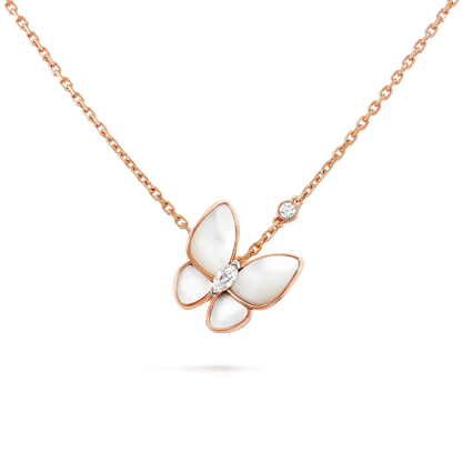 [AuraEcho]BUTTERFLY MOP DIAMOND NECKLACE