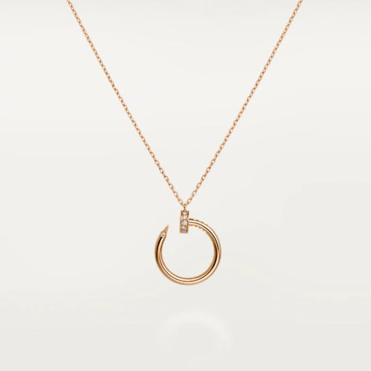 [AuraEcho]JUSTE NECKLACE PINK GOLD