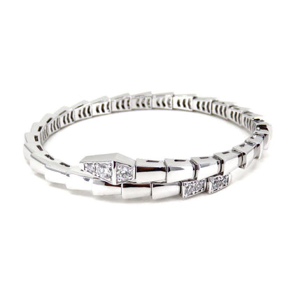 [AuraEcho]SERPENTI BRACELET DIAMONDS SILVER