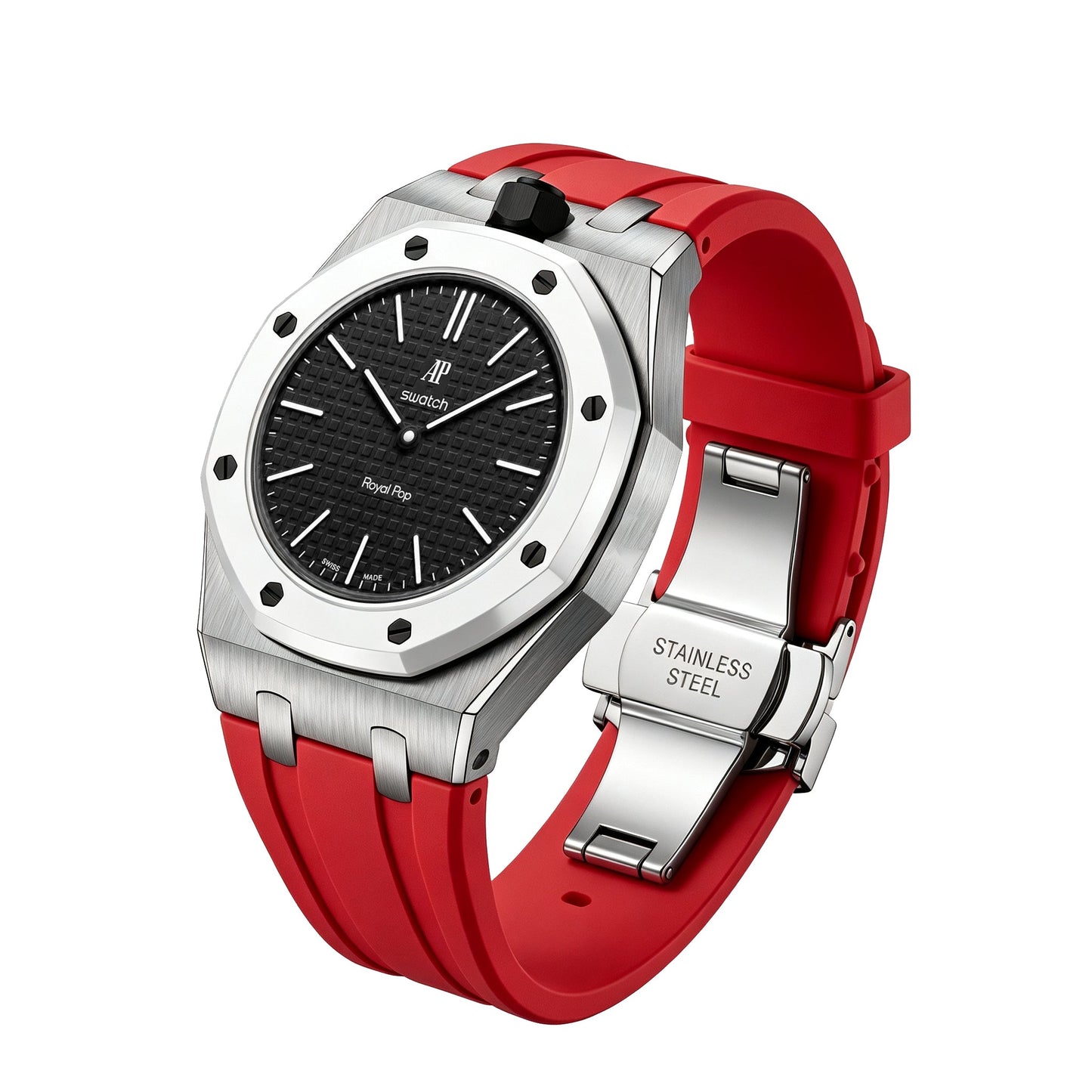 [AuraEcho]Royal Oak Pop Exclusive Steel Case & Silicone Strap With Cradle