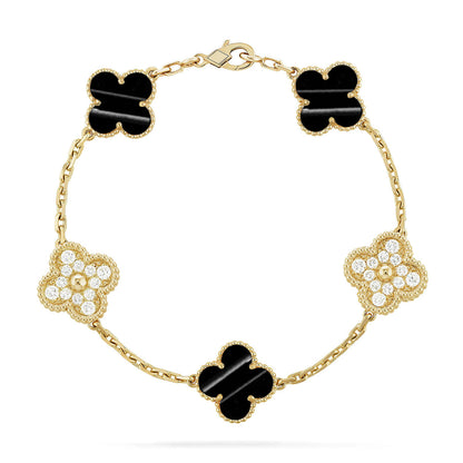 [AuraEcho] CLOVER 5 MOTIF PULSAR STONE BRACELET COLLECTION