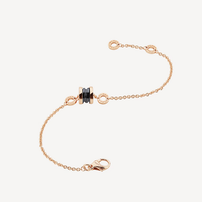 [AuraEcho]ZERO 1 SOFT PINK GOLD AND BLACK CERAMIC BRACELET