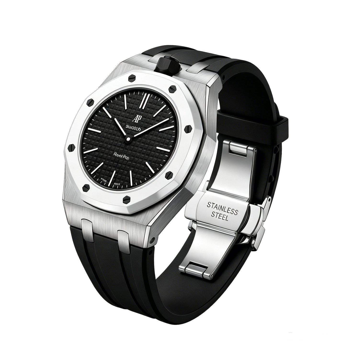 [AuraEcho]Royal Oak Pop Exclusive Steel Case & Silicone Strap With Cradle