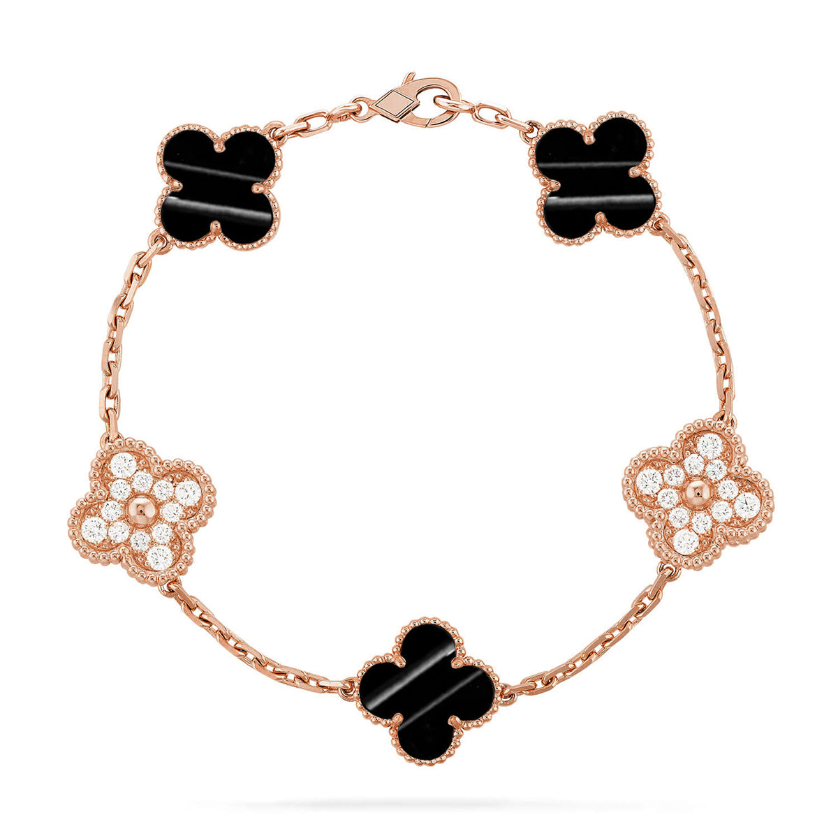 [AuraEcho] CLOVER 5 MOTIF PULSAR STONE BRACELET COLLECTION